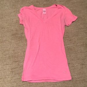 PINK v neck tee